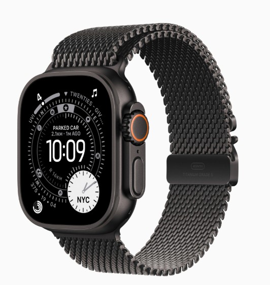 Apple Watch Ultra 2(2024)Cellular 49mm Black Titanium Case Milanese Loop - L
